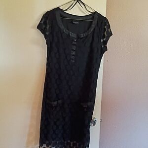 Enfocus Studio Black Lace Dress